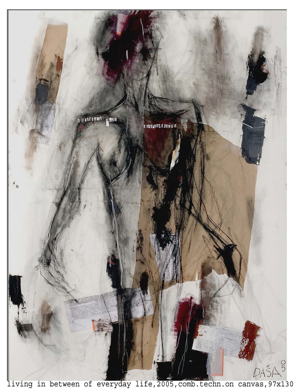 Living in between of everyday life — painting by Damjana Jokić